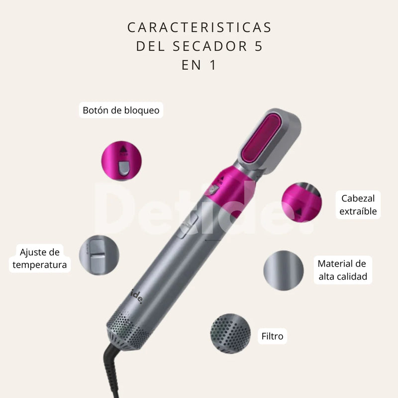 Cepillo multifuncional 5 en 1  - HairPRO