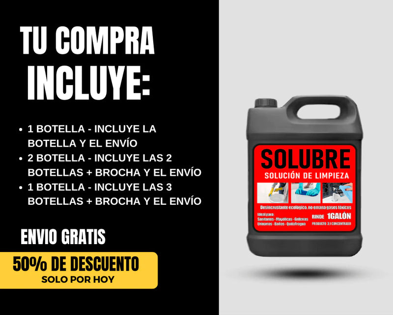 SOLUBRE: SOLUCIÓN DE LIMPIEZA