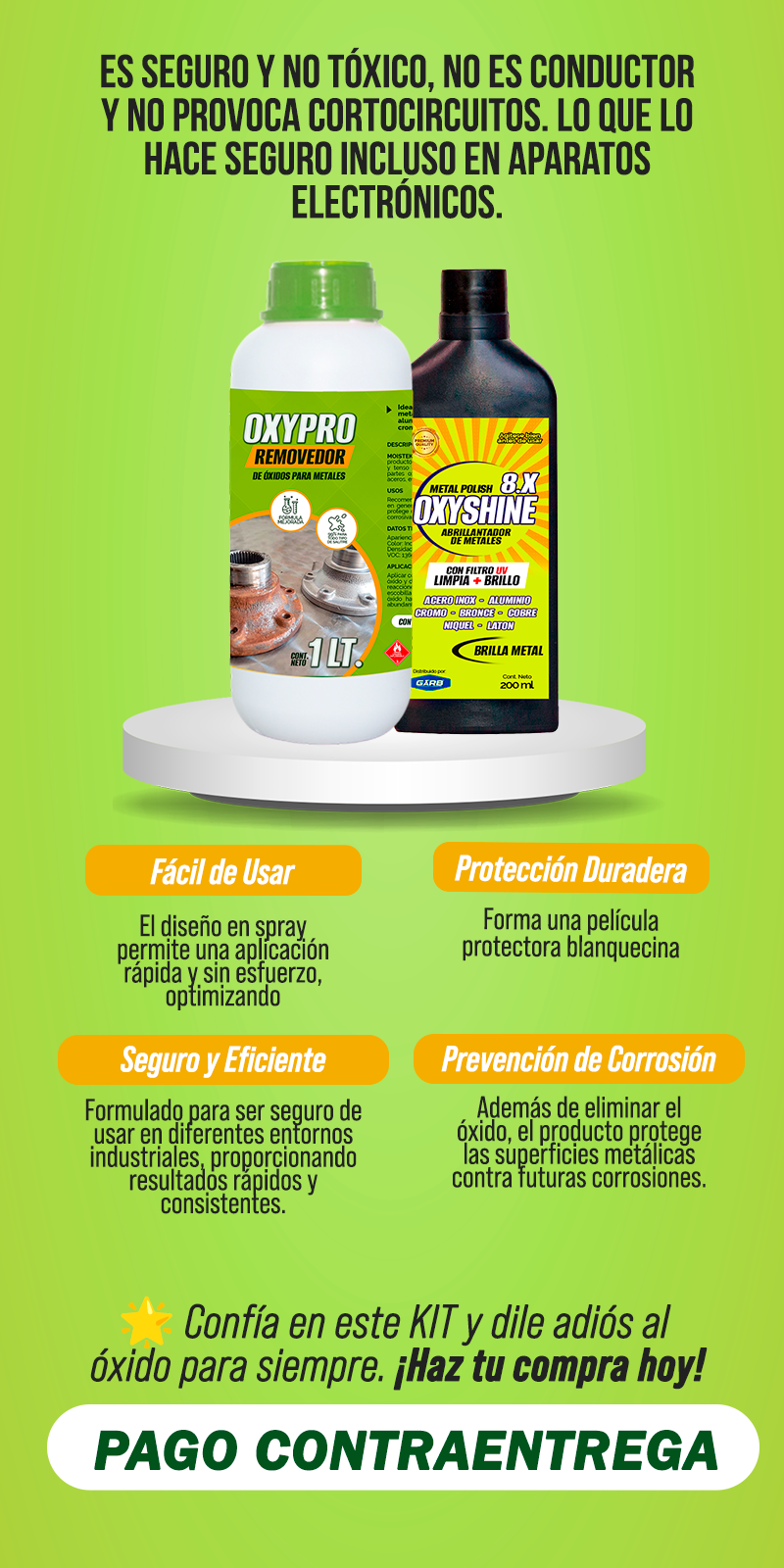 PACK QUITA OXIDO Y ABRILLANTA (OXYPRO + OXYSHINE) THE BEST QUALITY